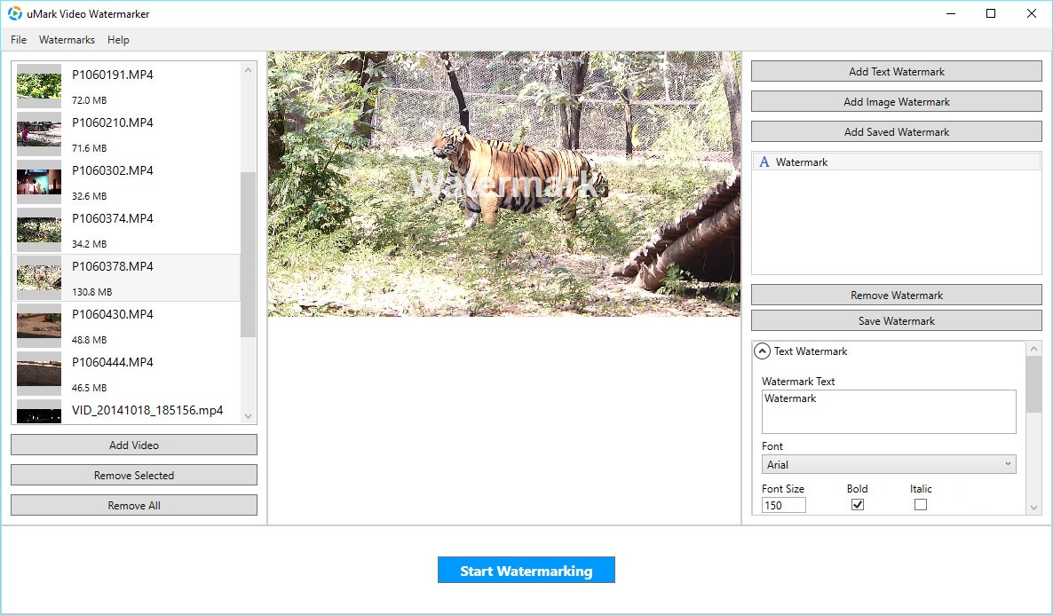 Batch watermark your videos with uMark Video